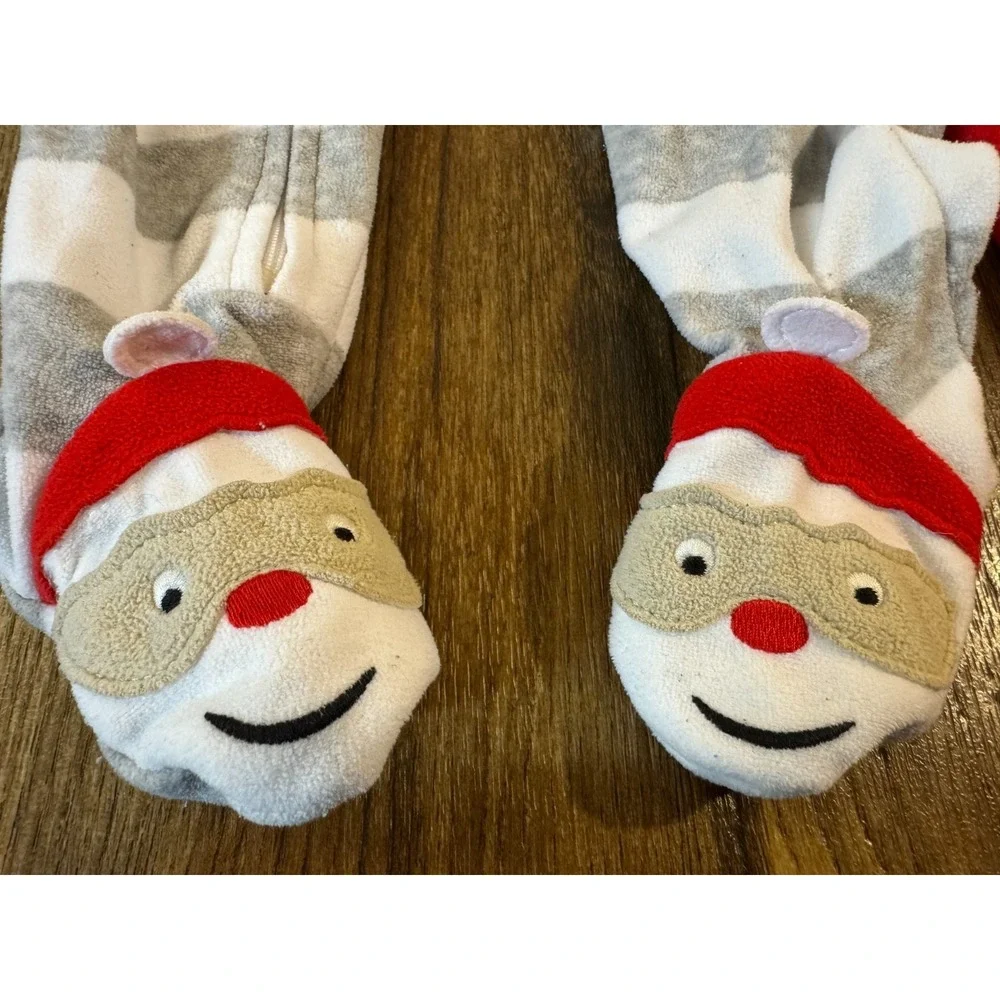 Carters Baby Boy 6 Months Sleepers Holiday Christmas Fleece Pajamas Outfit Santa